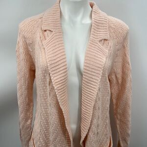 Candie’s peach open large long sleeve sweater